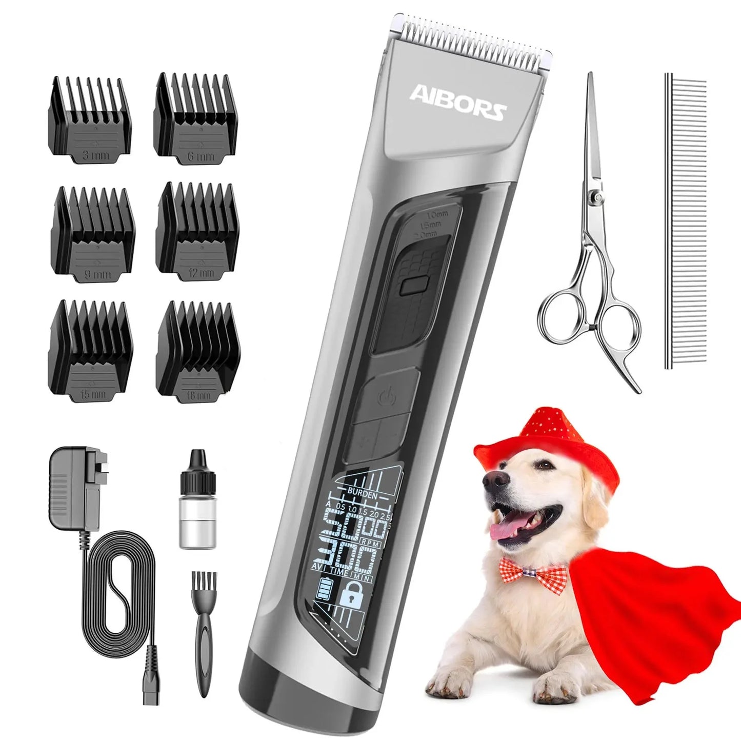 Professionele Hondentondeuse - Titanium Messen & Stille Motor